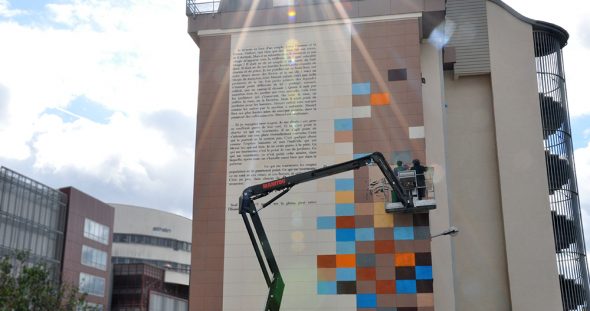 Nouvelle fresque réalisé par l’artiste C215, Boulevard Demorieux