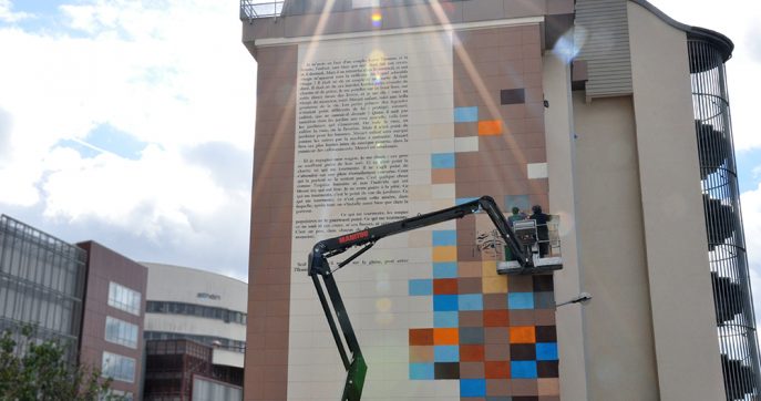 Nouvelle fresque réalisé par l’artiste C215, Boulevard Demorieux