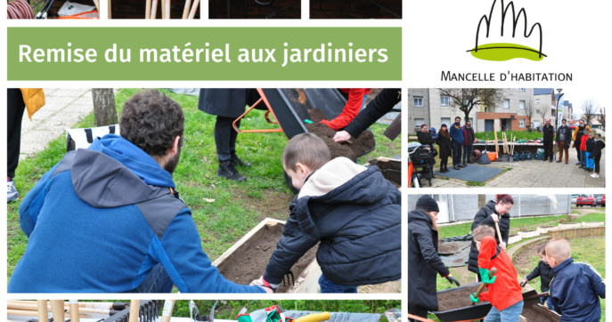 Remise du matériel aux jardiniers de la résidence Honoré Daumier au Mans
